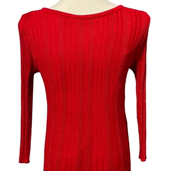 C. Est. 1946 Red Fitted Sweater Dress with Slip Size Large - Picture 8 of 14